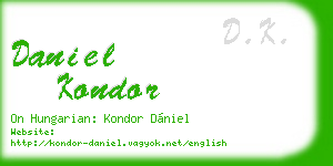 daniel kondor business card
